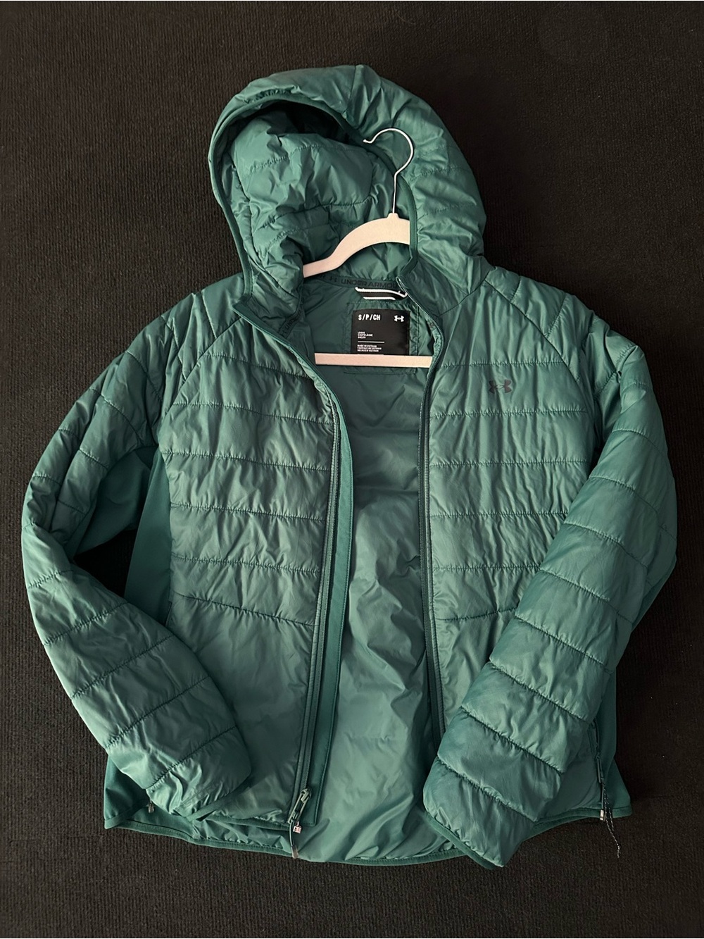 Under Armour Women's Green Hooded Packable Puffer Jacket